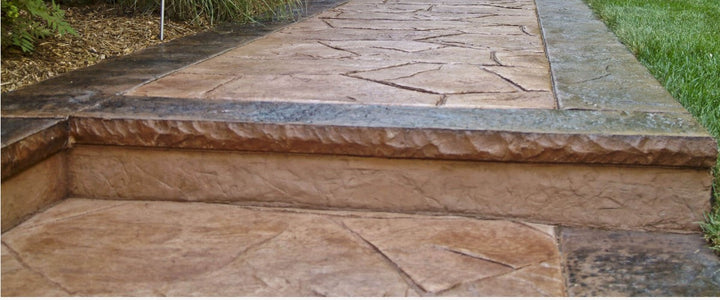 Cantilevered Cut Stone Step Liners
