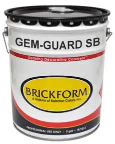 Five gallon bucket of Brickform Gem Guard SB sealer